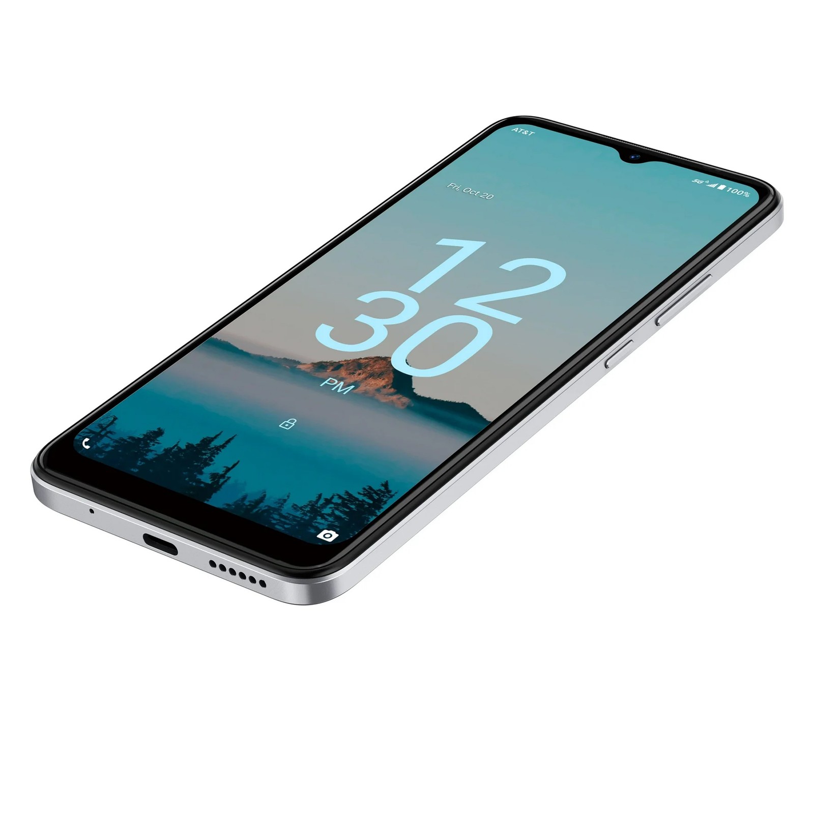 AT&T Propel 5G 64GB Silver Prepaid Smartphone, Mosaic Silver