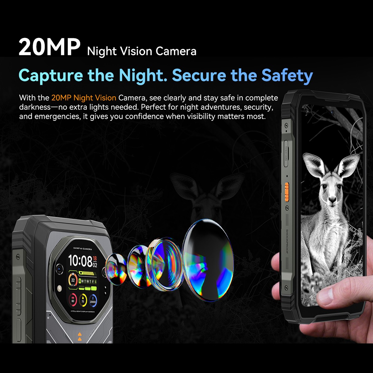Blackview OSCAL TANK 1 5G Rugged Smartphone 36GB+256GB Android 15 20000mAh NFC
