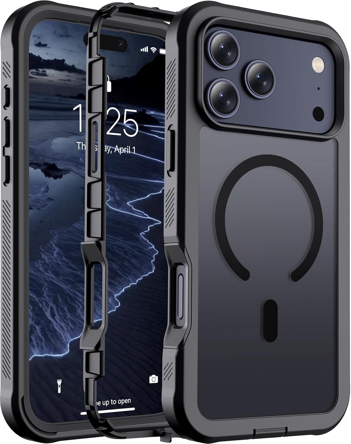 Magnetic for iPhone 17 Pro Max Case, Heavy Duty Protection, Shockproof 2-Layer B