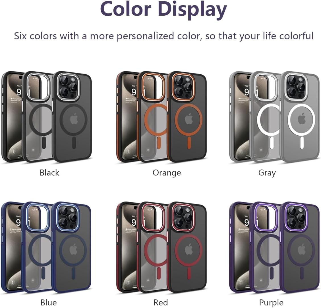 iPhone 14 Pro Max Case Translucent Matte Back Slim Magnetic Case for iPhone 14 P