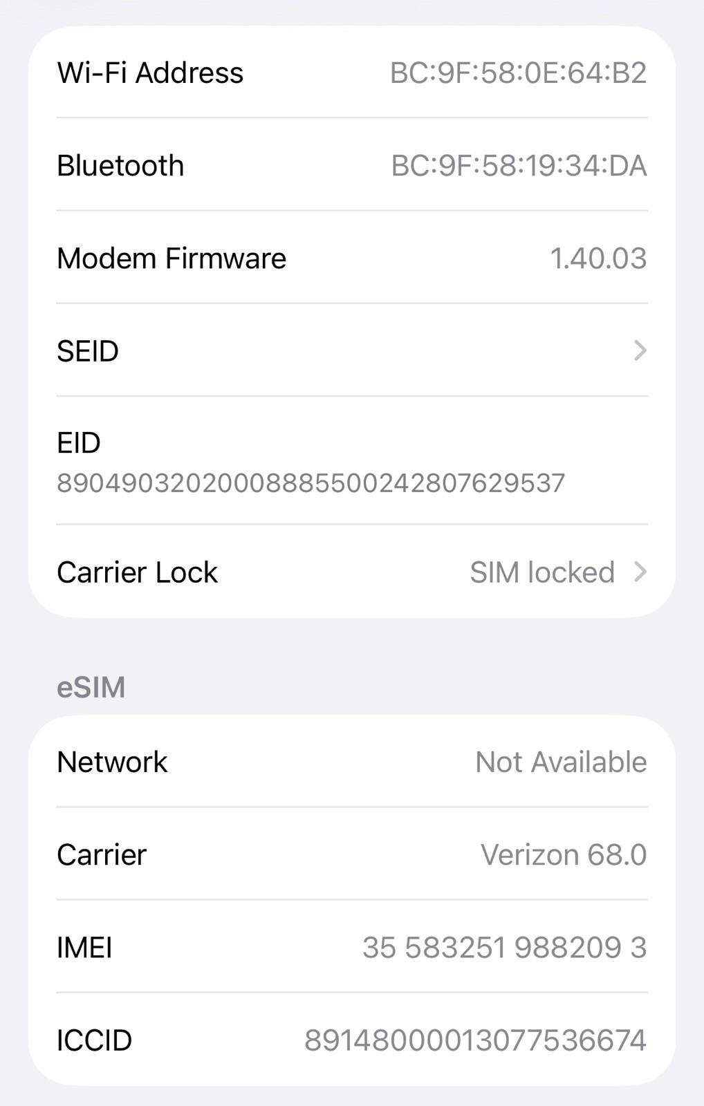 Apple iPhone 17 Pro 256 GB Silver (Verizon) Sim Locked Excellent Condition