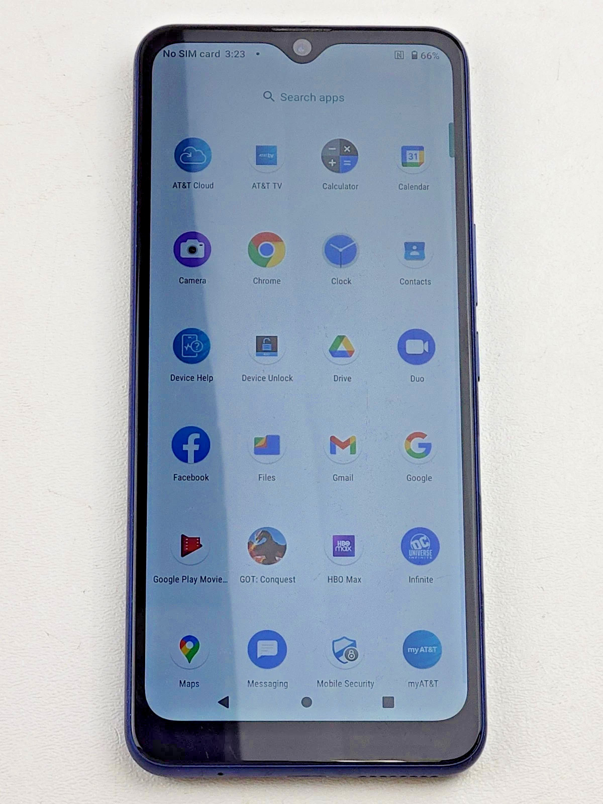 AT&T EA211001 Radiant Max 5G 6.8″ 64GB Storage 4GB RAM Electric Blue LTE Prepaid
