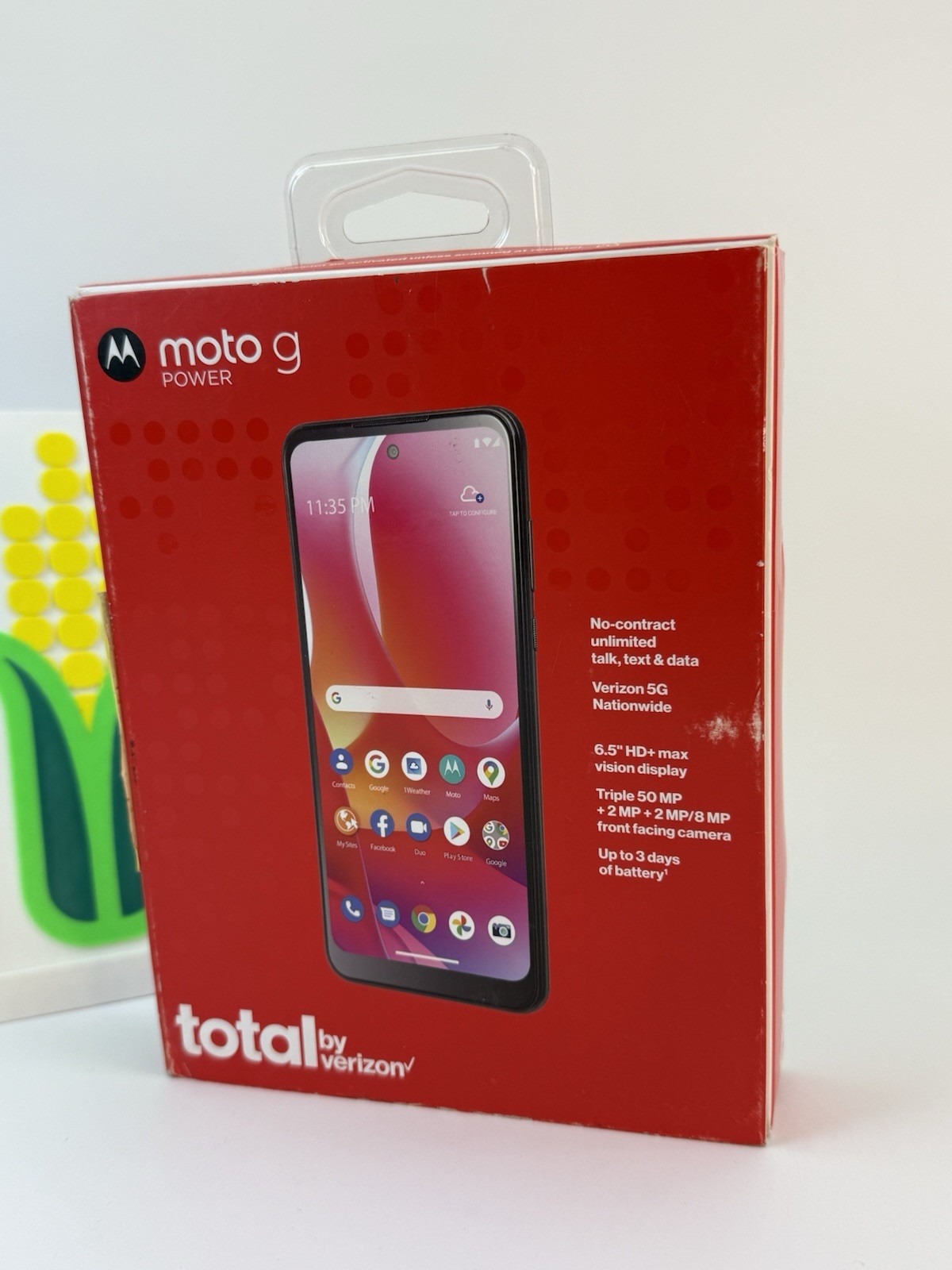 Total by Verizon Motorola moto g Power (2021), 64GB, Black – Prepaid Smartphone