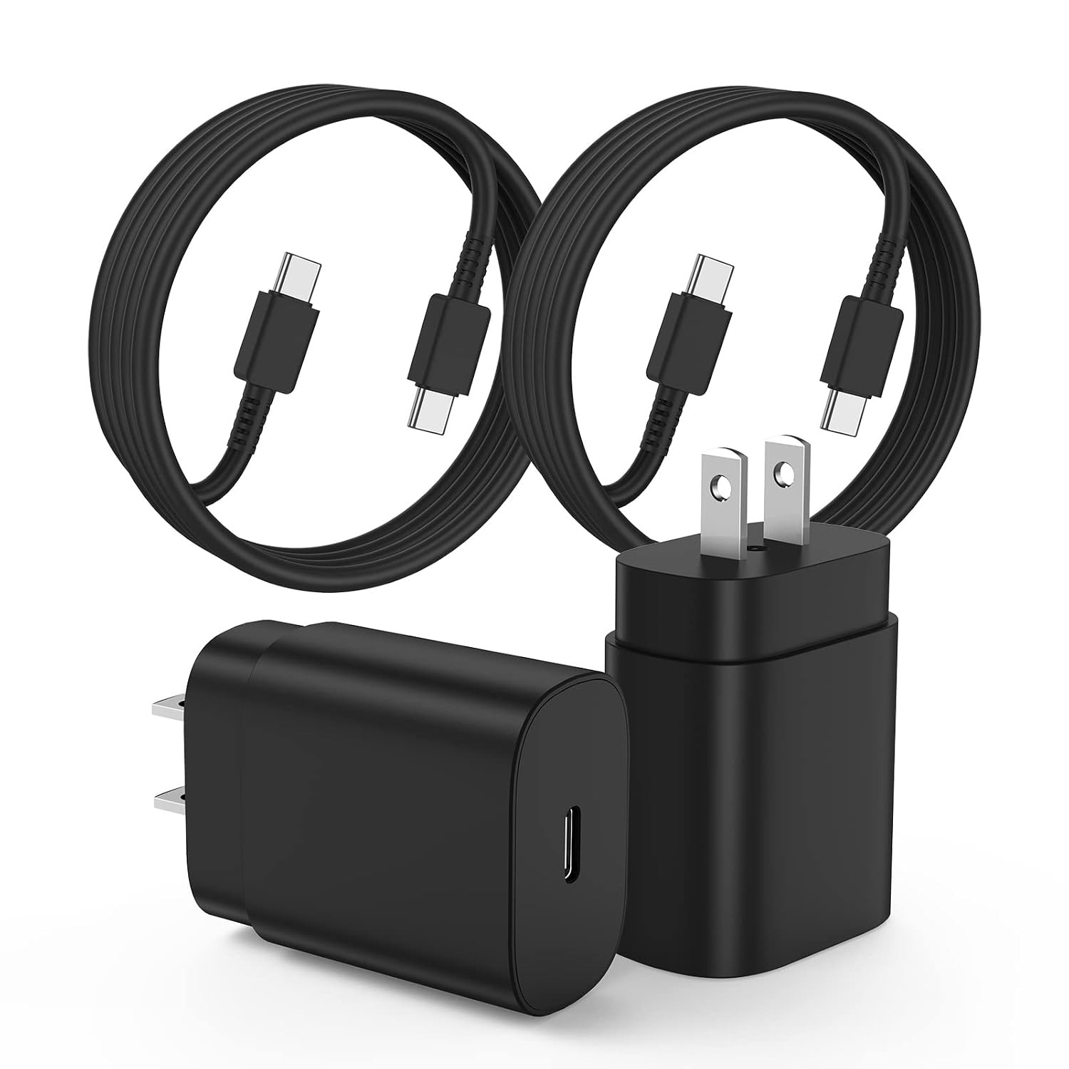 25W USB-C Charger Block 2 Pack for Samsung Galaxy S24 Ultra with 10FT Cable