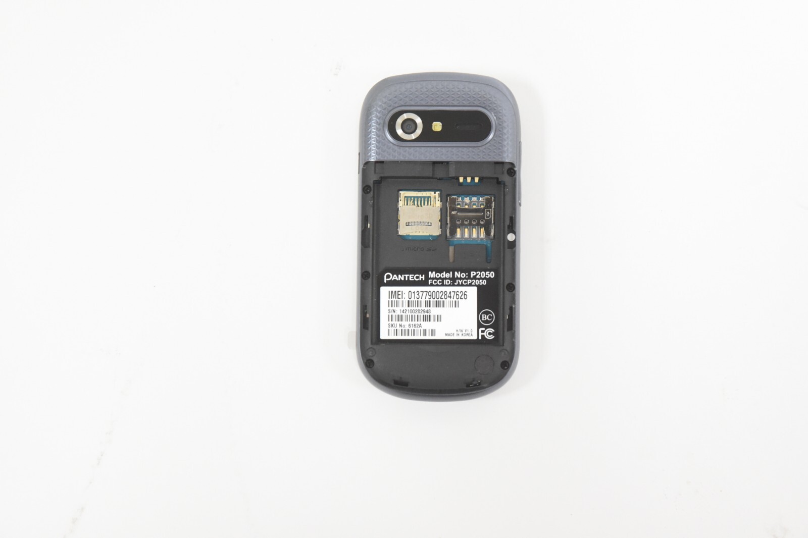 Lot of 2 PANTECH Breeze IV P2050 Black & Slate AT&T 3G Flip Cell Phone