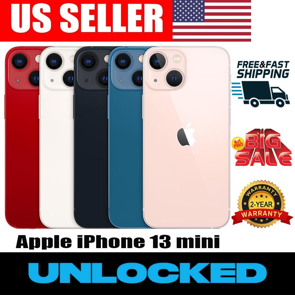 NEW Apple iPhone 13 mini 5G 128G/256GB A2481 Factory Unlocked CDMA GSM Fast Ship