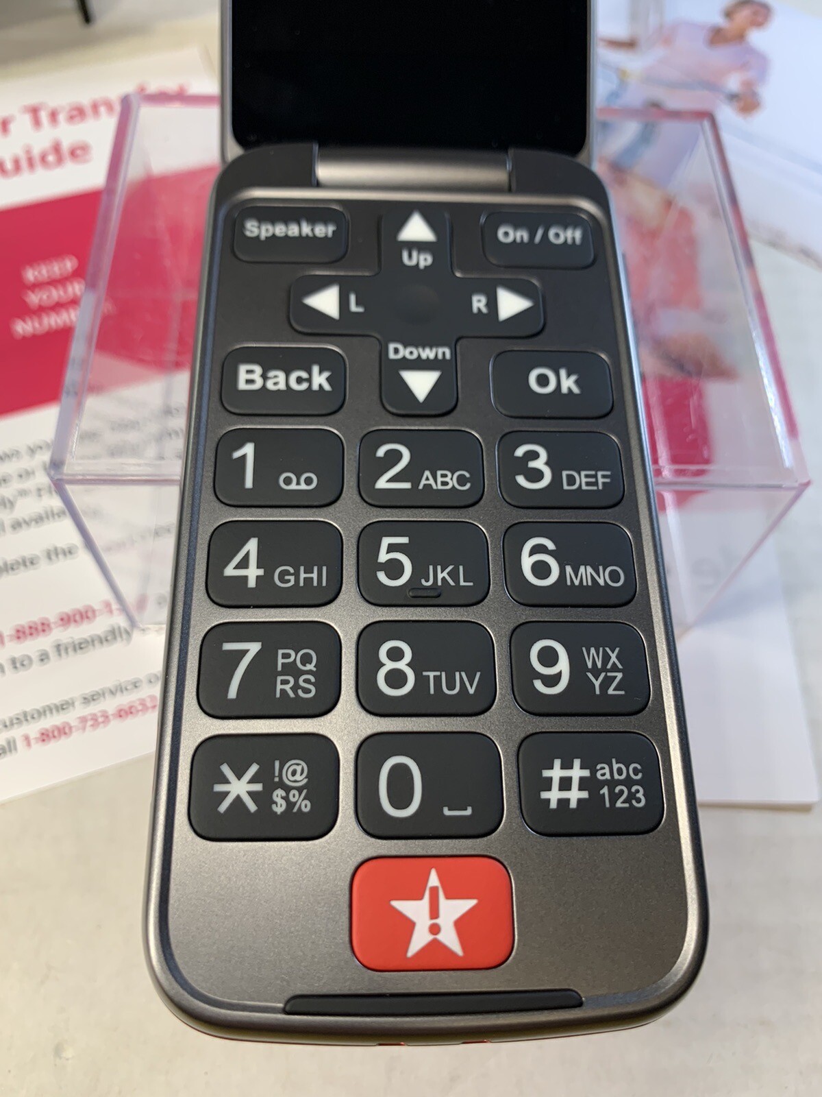 Lively Jitterbug Flip Cell Cellular Mobile Phone Red Casing New Without Box