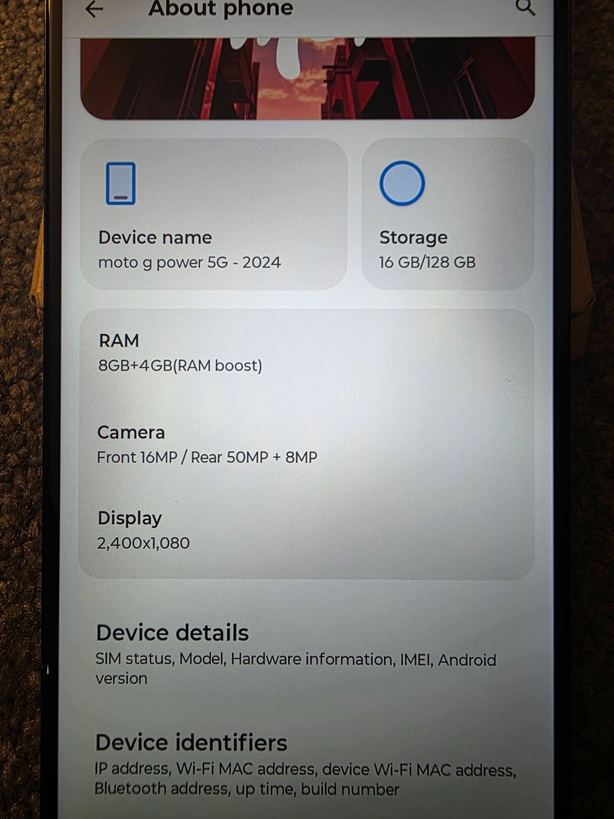 New Motorola Moto G Power 5G 2024 XT2415-1 Factory Unlocked 128GB Smartphone
