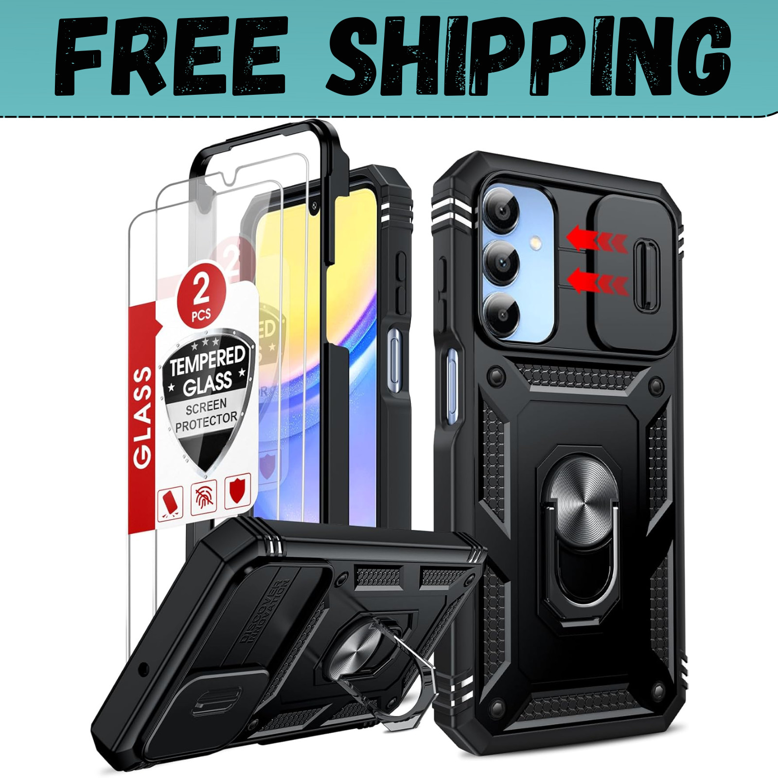 For Samsung Galaxy A15 5G Case w/Heavy Duty Shockproof Scratch Resistant cover