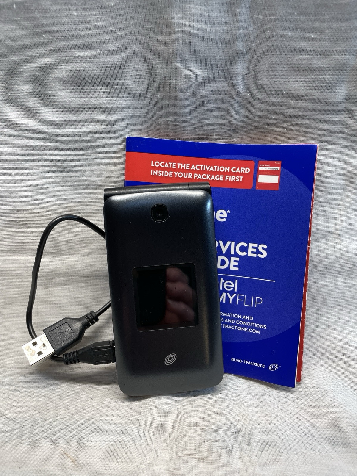 Alcatel MyFlip TracFone with manual A405DL black