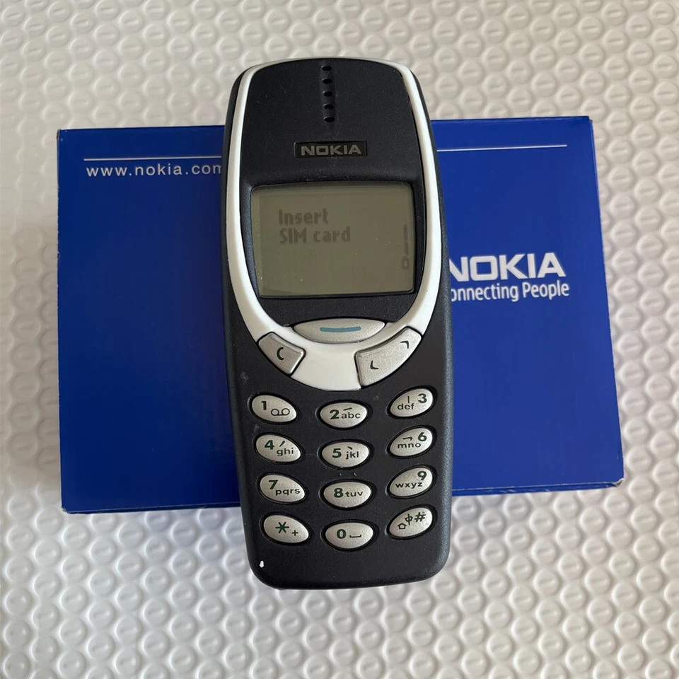 Nokia 3310 Navy blue Unlocked 2G GSM 900/1800 Mobile Phone – with Snake II Game