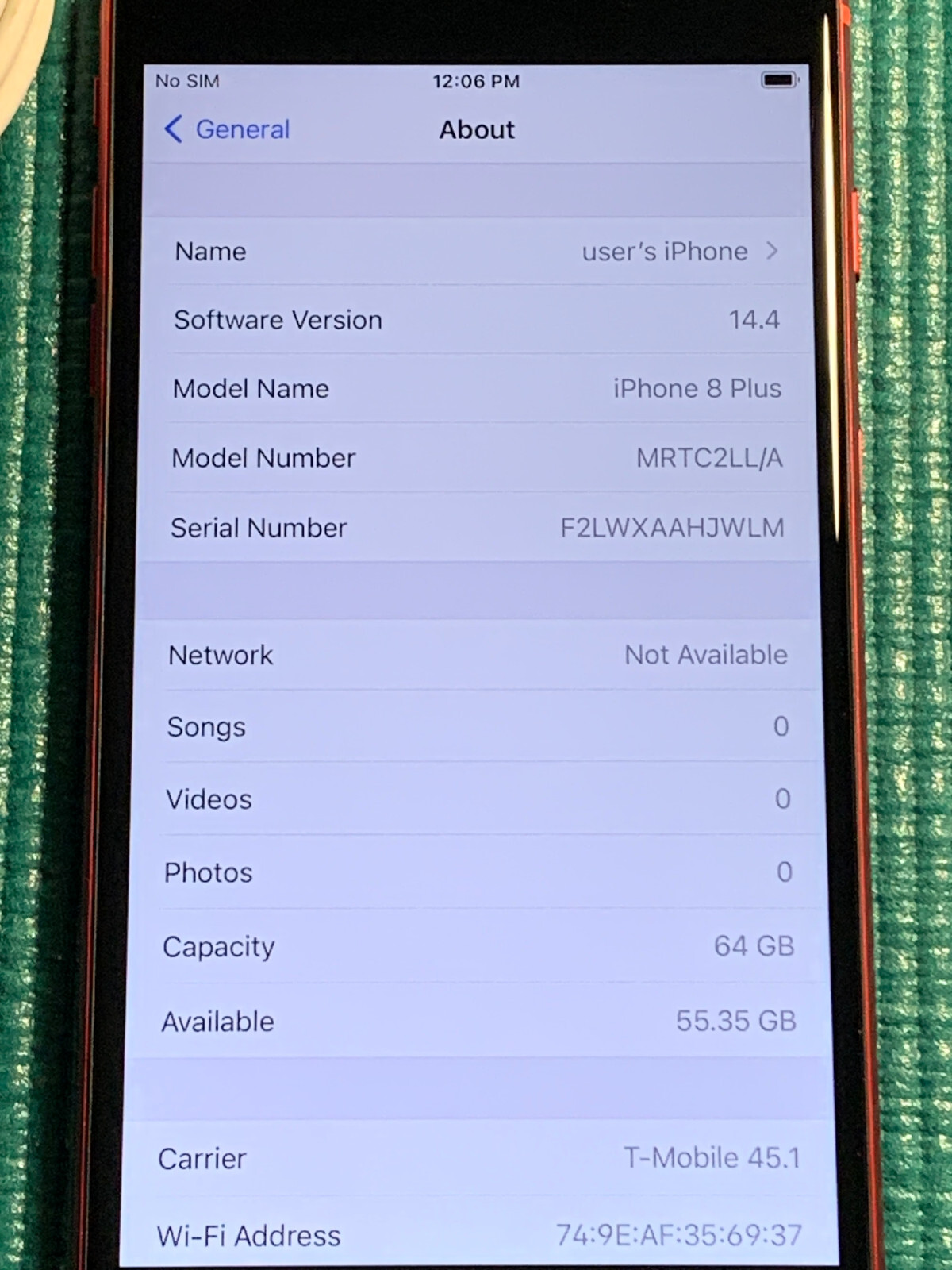 Apple iPhone 8 Plus – 64GB – Red unlocked A1897 (GSM)