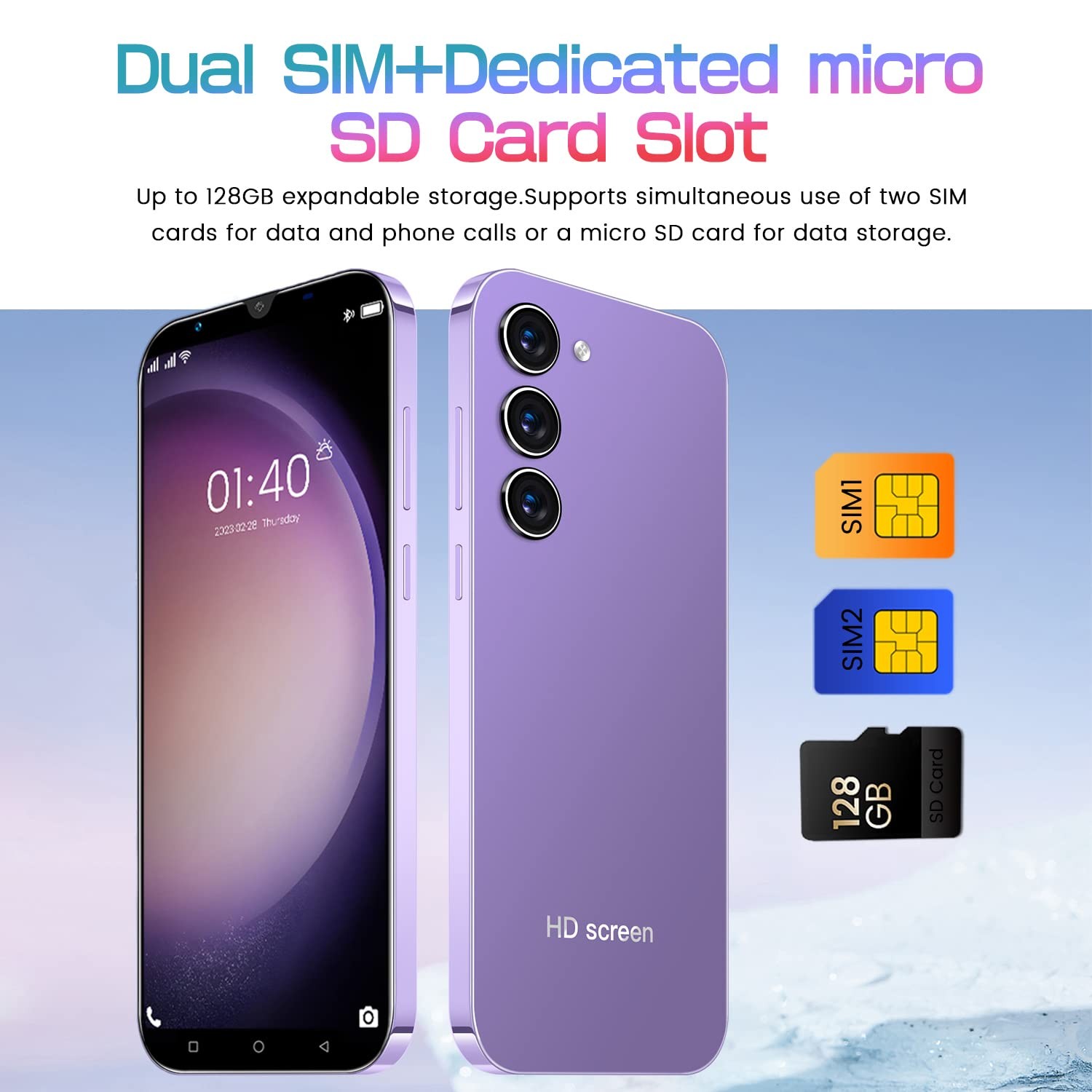 Cheap Mobile Phones, 5.0 Inch, Android 9.0, Dual SIM Dual Camera, Quad Core, 16G