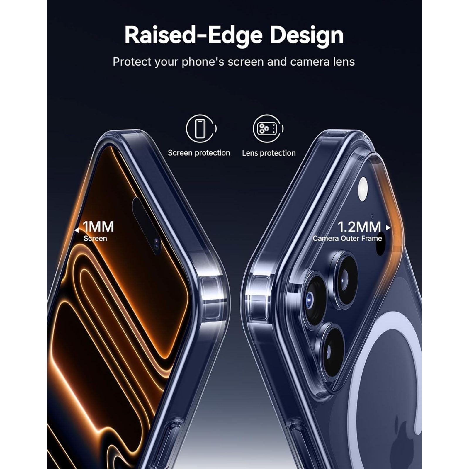 Clear iPhone 17 Pro Max Case, Shockproof Military Grade, Slim Thin Design