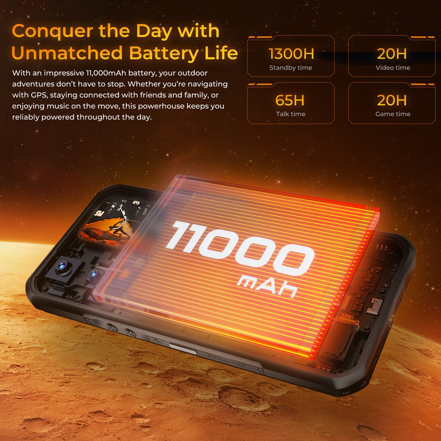 OUKITEL WP66 5G T-Mobile Rugged Phone 36GB+512GB Android 16 11000mAh 6.6″ NFC
