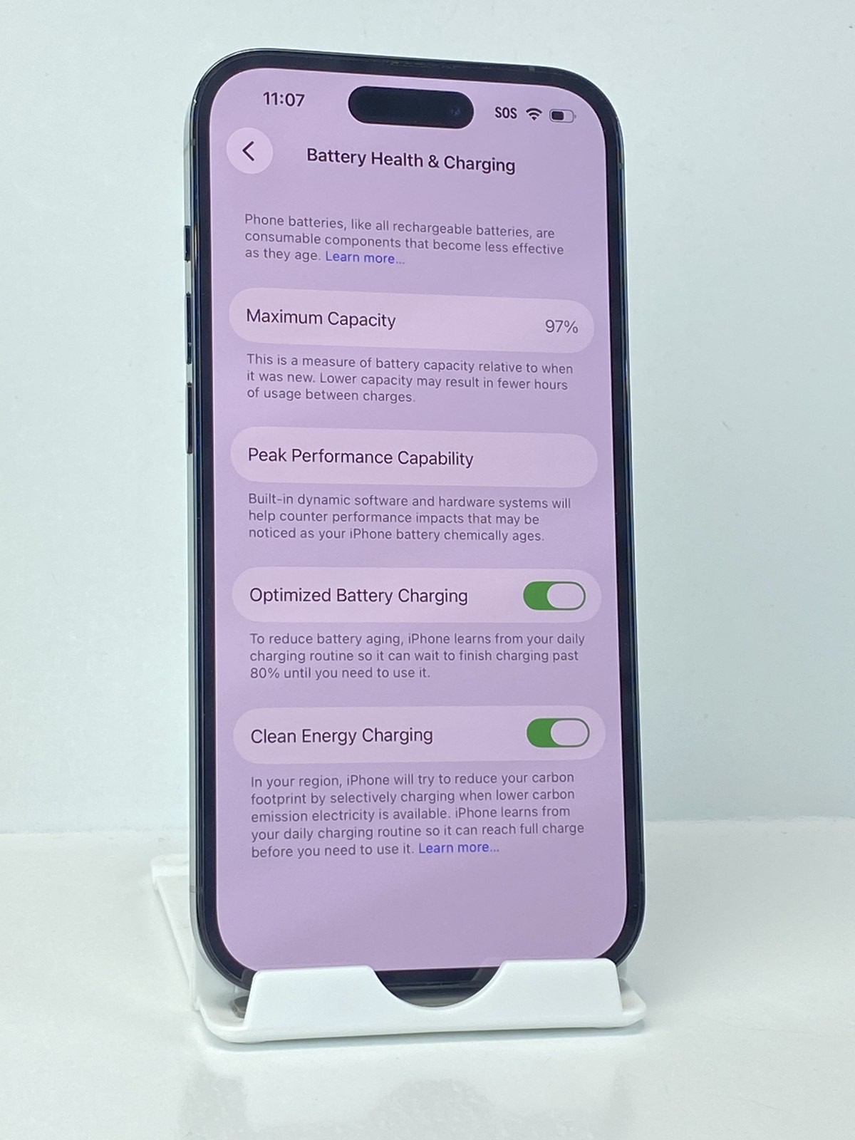 Apple iPhone 14 Pro A2650 128GB Space Black 97% battery health Unlocked device