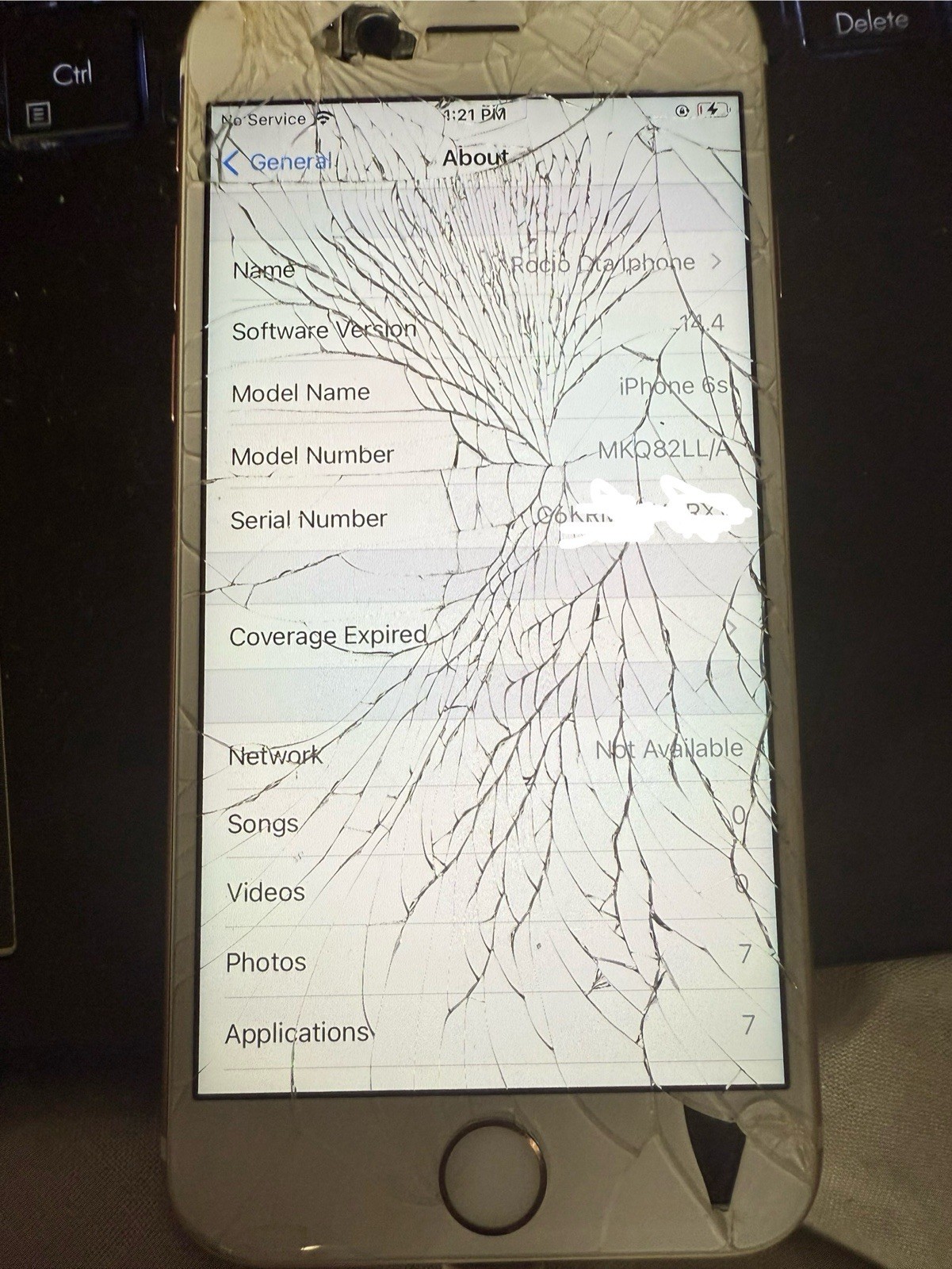 Apple iPhone 6s – 16GB – Rose Gold (Unlocked) A1633 (CDMA GSM) Screen Damage