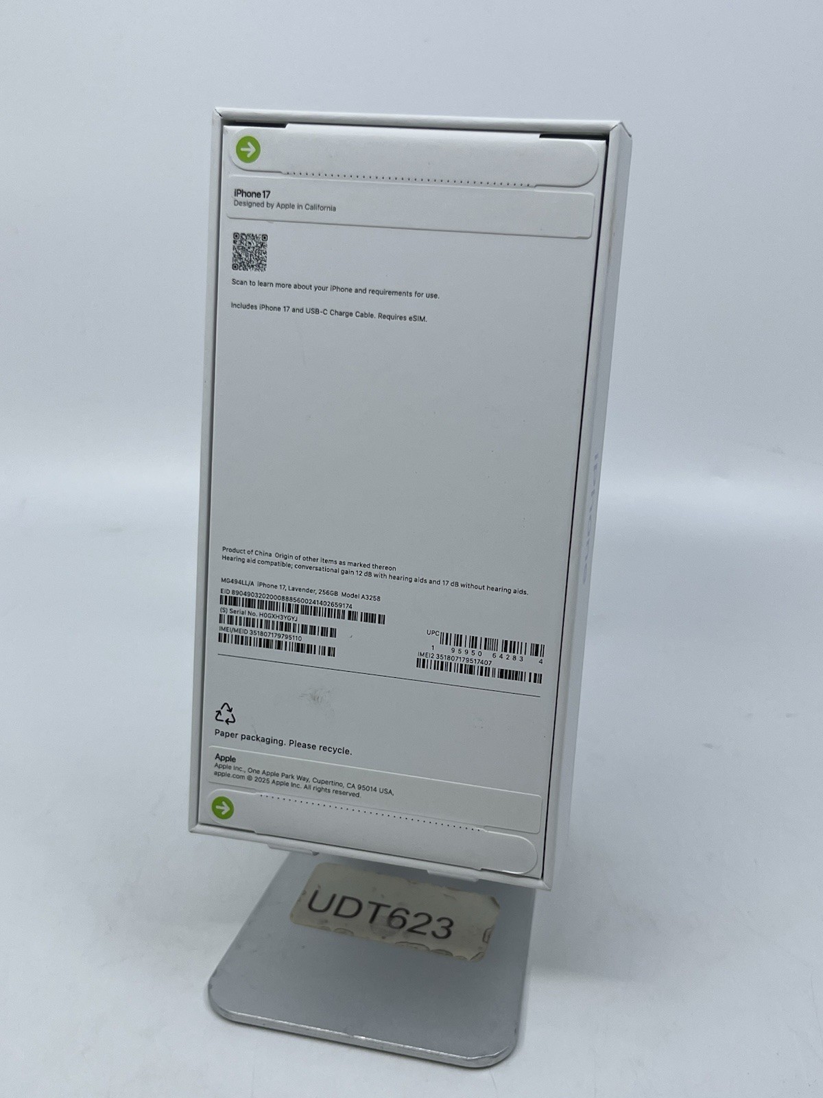 Apple iPhone 17 – 256 GB – Lavender (T-Mobile Only) – BRAND NEW SEALED