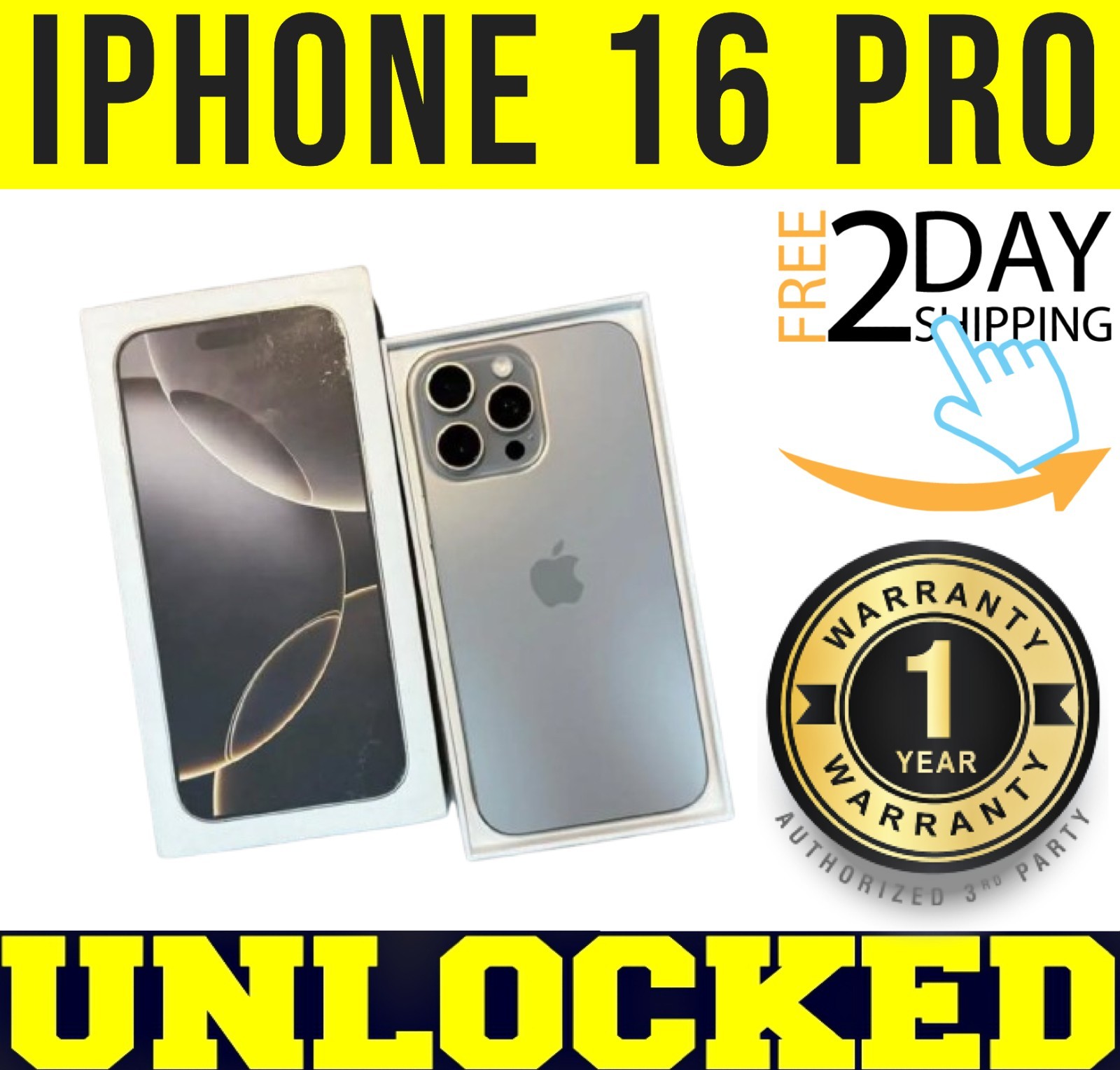 APPLE IPHONE 16 PRO 512GB (FACTORY UNLOCKED) NATURAL ✅ 1 YEAR WARRANTY ✅❖O/B❖