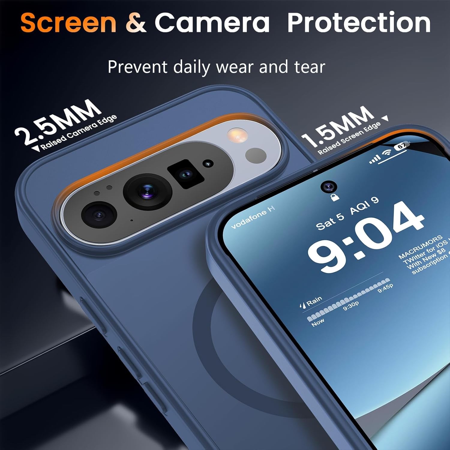 Magnetic Matte Case for Google Pixel 10 Pro XL 6.8-Inch Slim Translucent Blue