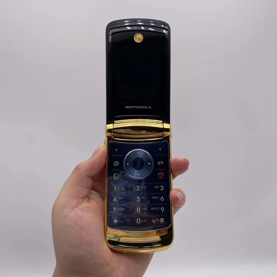 Unlocked Classic Motorola Razr 2 V8 2GB 2.0MP Flip Java Cell Mobile Phone