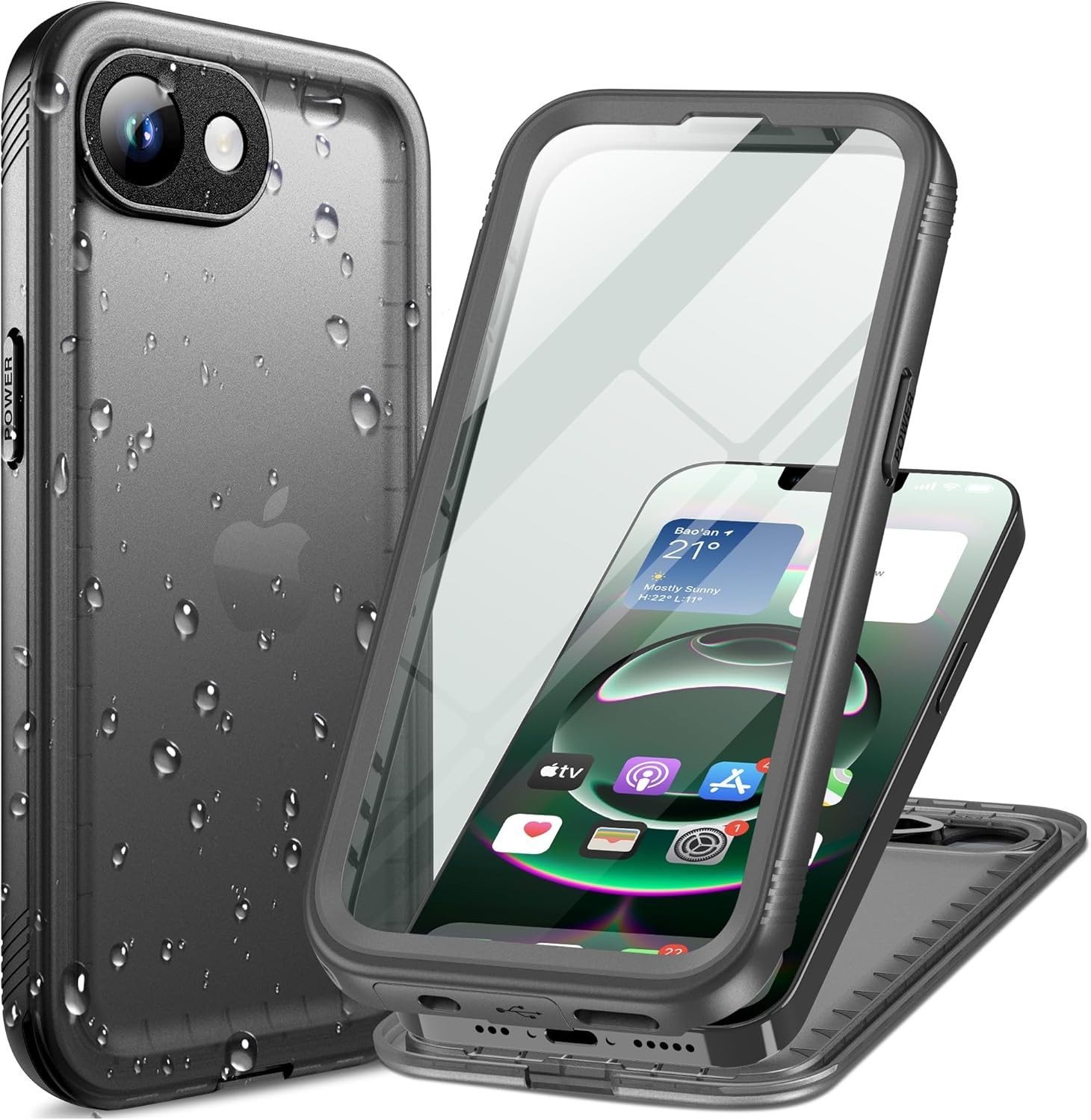Heavy Duty IP68 Waterproof Case for iPhone 16e/17e – TOP Military Protection