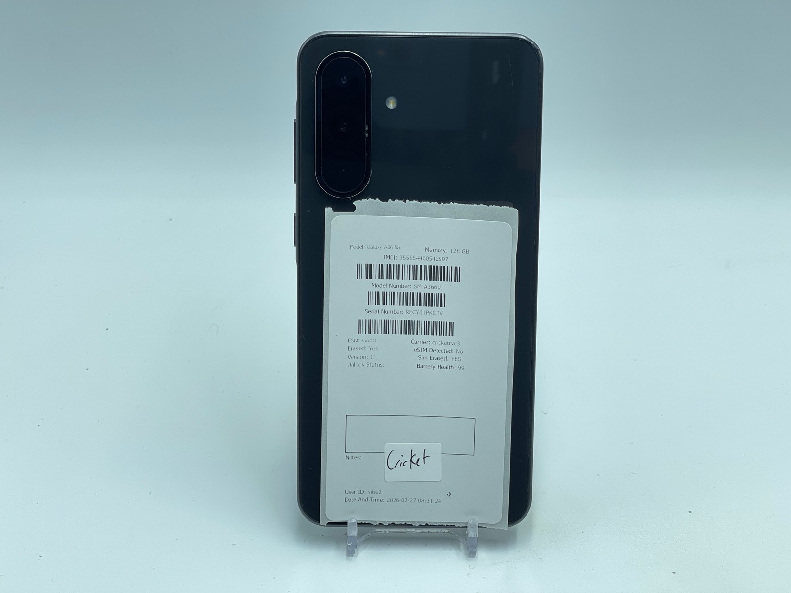 Samsung Galaxy A36 5G 128GB SM-A366U (Cricket) Black (M-0003)