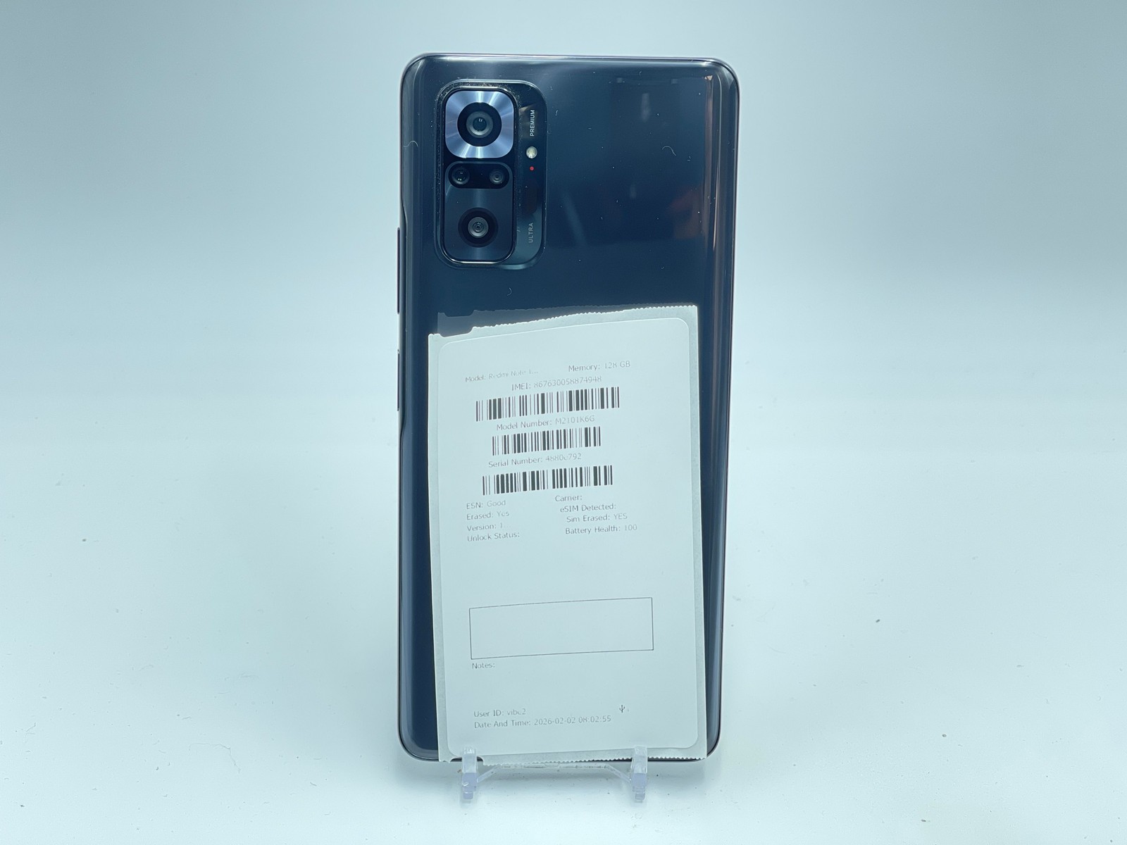 Xiaomi Redmi Note 10 Pro 128GB M2101K6G (Unknown) Black PARTS ONLY (E-0255)