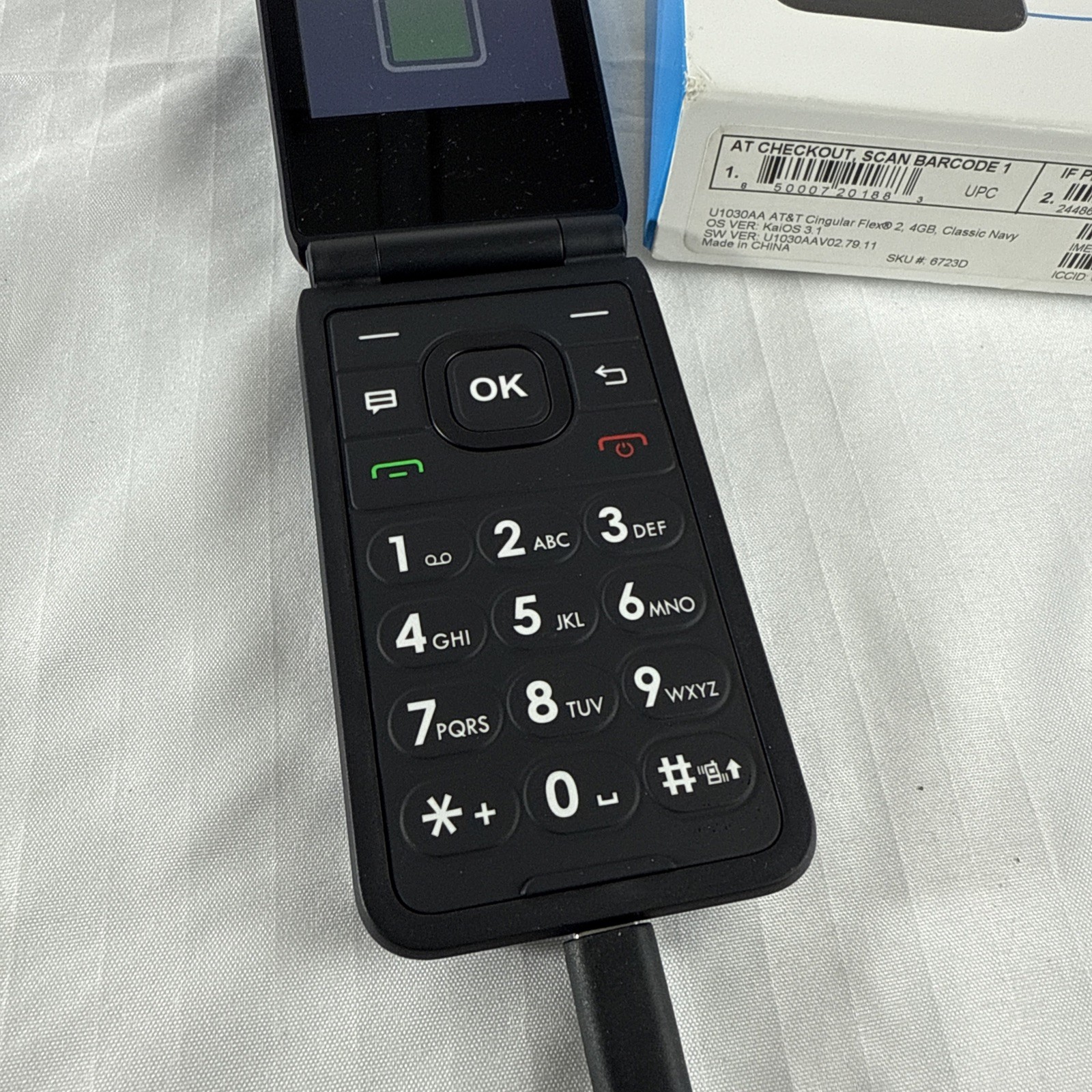 AT&T Prepaid Cingular Flex 2 Senior Flip Phone Easy Use Large Buttons TESTED 2F