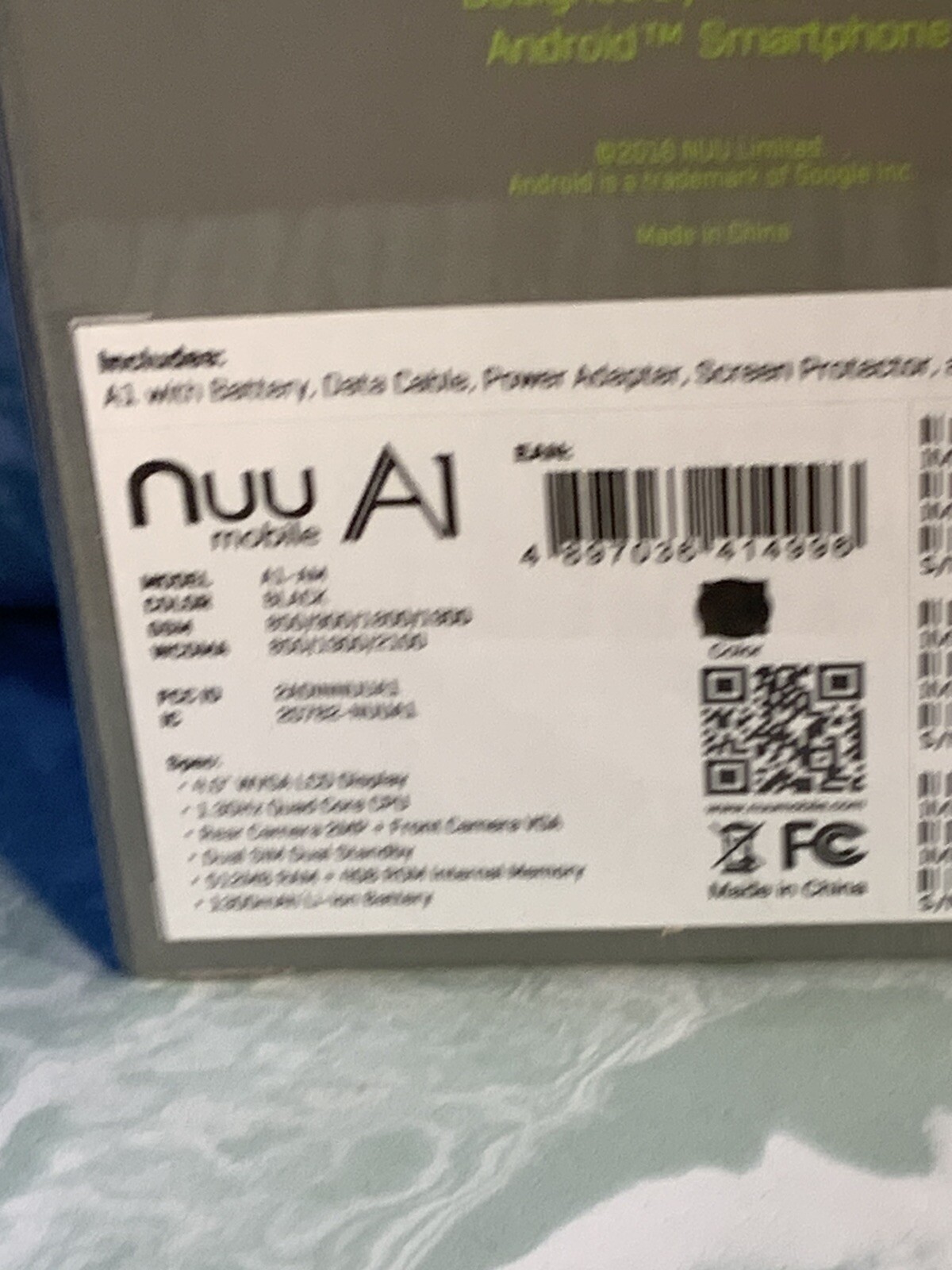 NUU MOBILE A1 ANDRIOD SMARTPHONE NEW ORIGINAL SHRINKWRAP