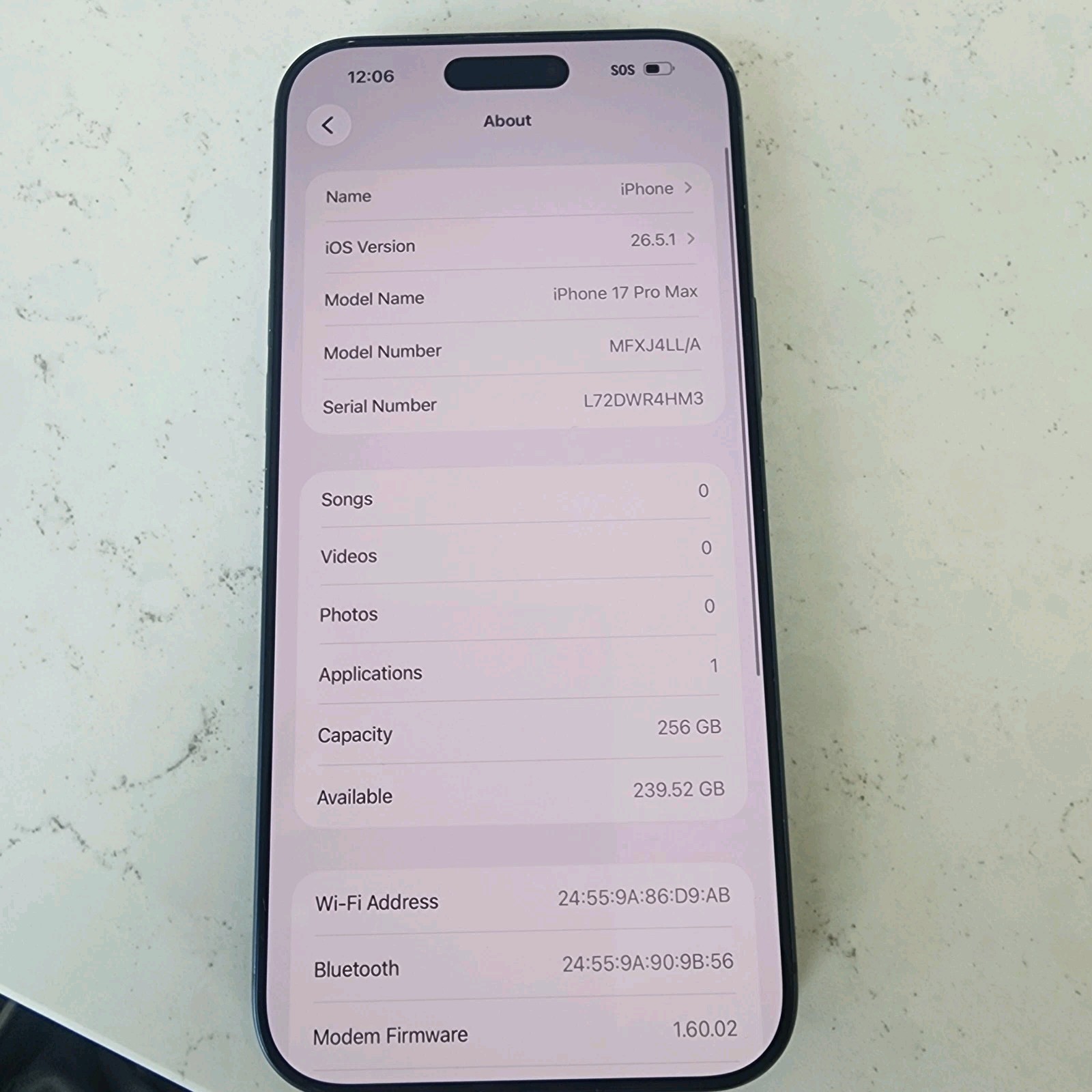 Apple iPhone 17 Pro Max – 256 GB – Deep Blue (AT&T) Esn Checks