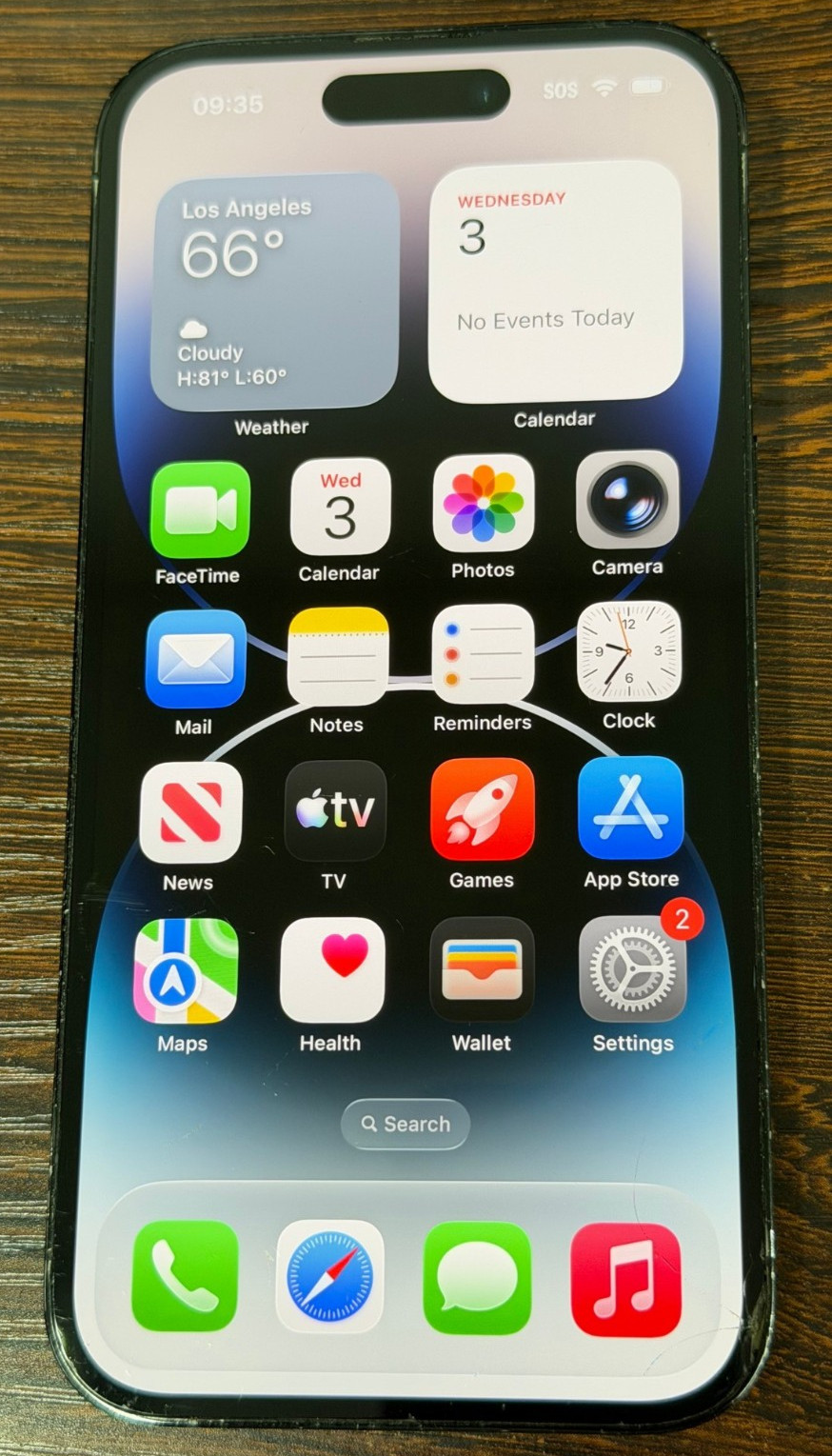 Unlocked Apple iPhone 14 Pro – 256GB Black – Crcks on Front – 78% Batt – Read