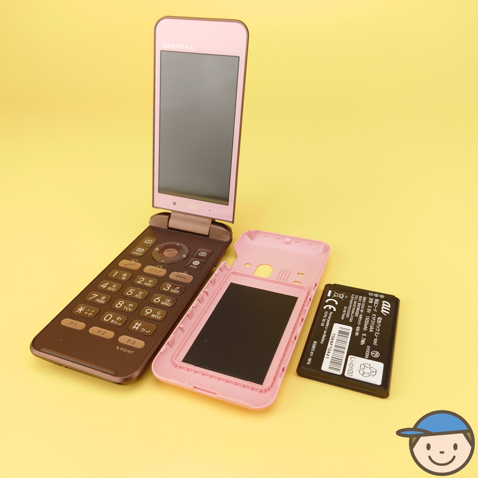 Kyocera KYF31 GRATINA 4G Unclocked Android Flip Feature Phone Pink Tested