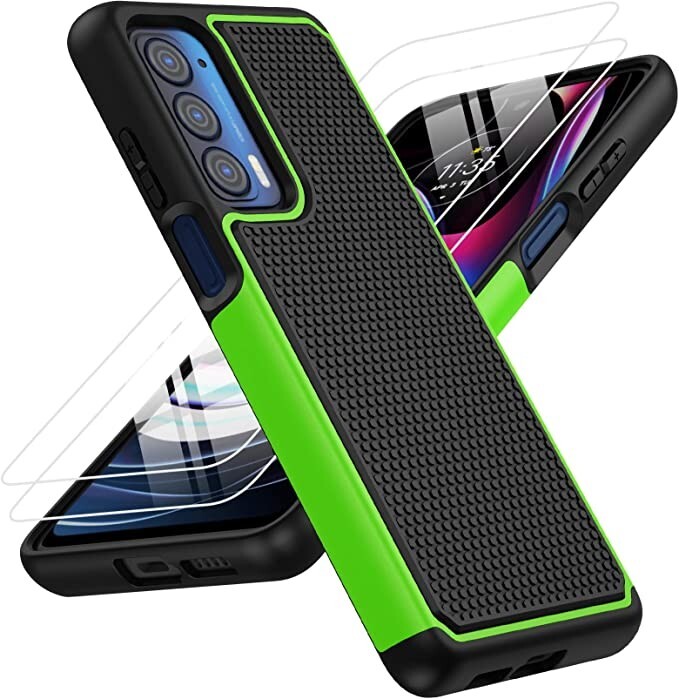 Motorola Moto Edge 2021 Case Heavy Duty Shockproof Bumper Phone+2Tempered Glass