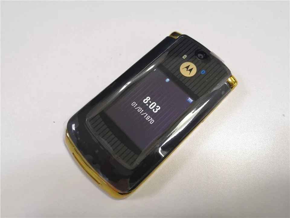 Unlocked Classic Motorola Razr 2 V8 2GB 2.0MP Flip Java Cell Mobile Phone