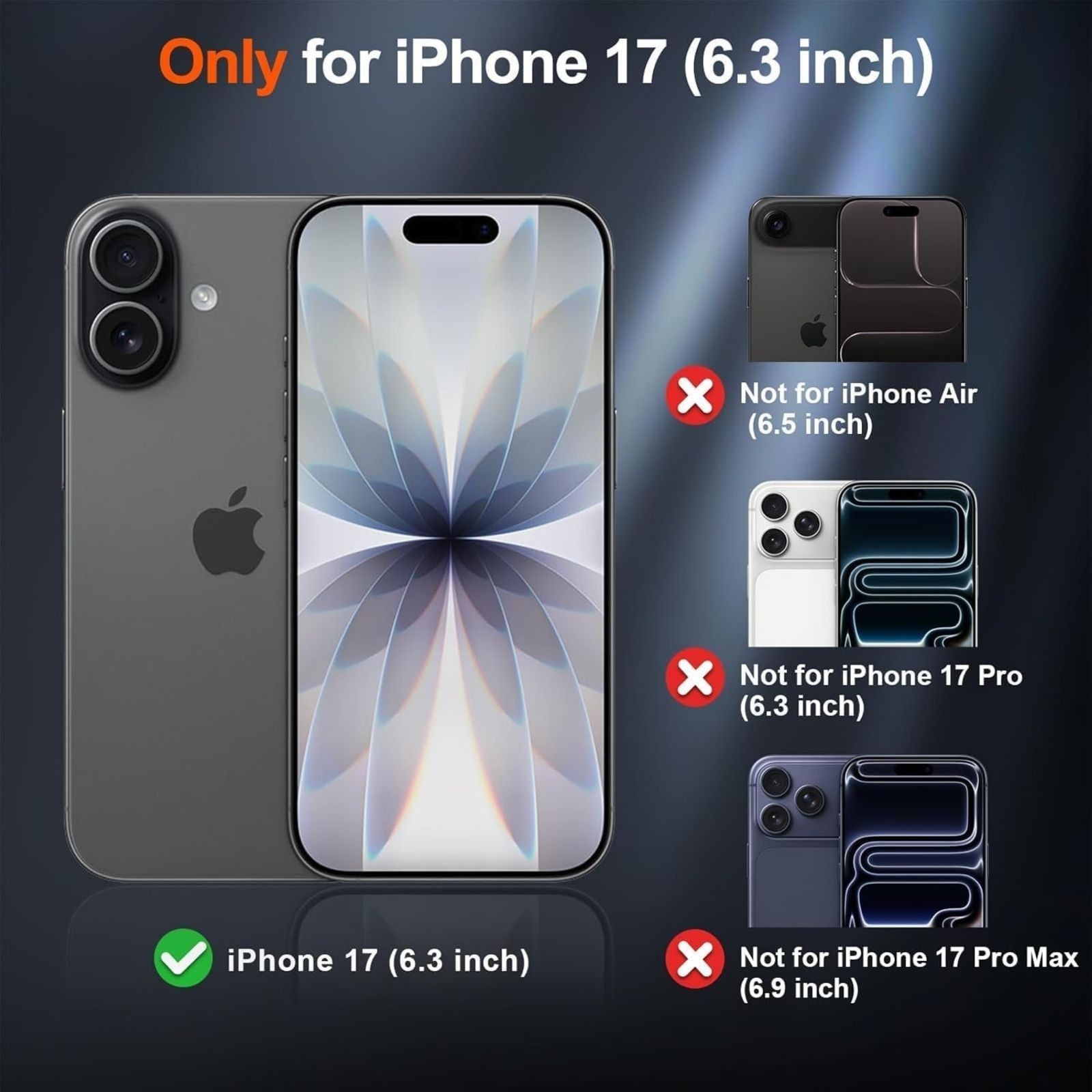 Privacy Case & Screen Protector for iPhone 17 Translucent Matte Shockproof Cover