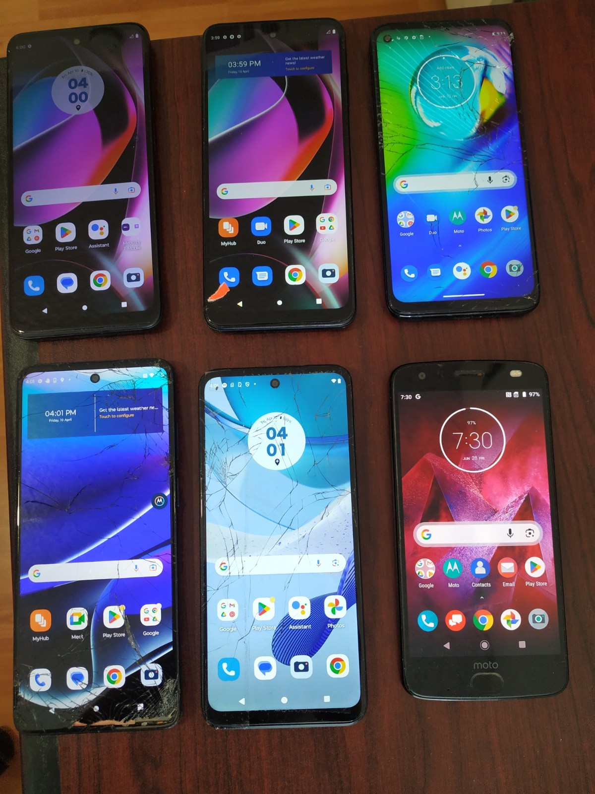 Lot of 6 Motorola Moto g Stylus 5G XT2215DL128GB /g 5G(2022)64GB/other For parts