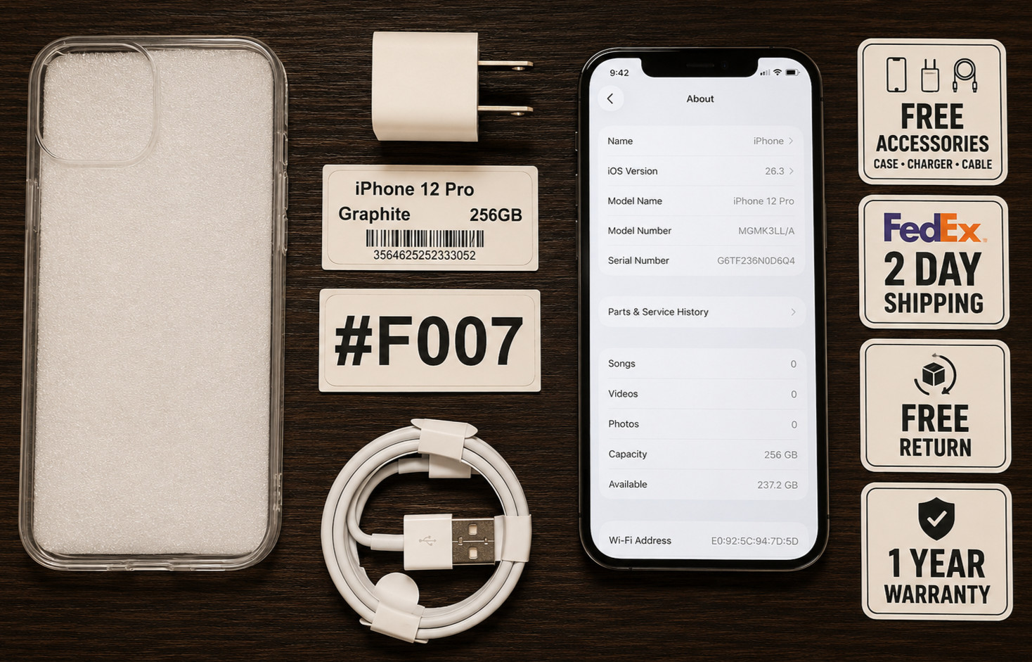 Apple iPhone 12 Pro 256 GB Graphite (Unlocked) – Read Seller Notes