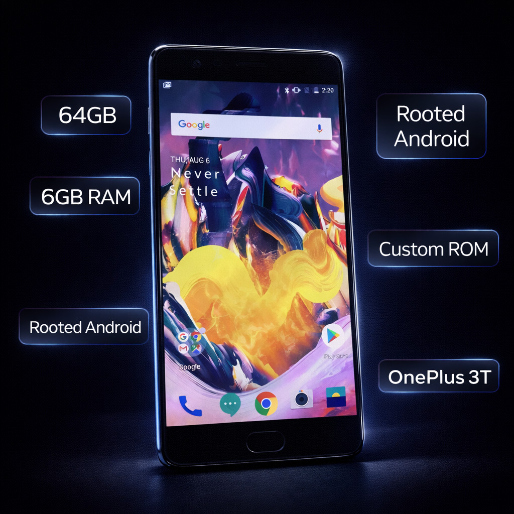 OnePlus 3T 64GB 6GB RAM | Rooted Android | Custom ROM | Developer Edition