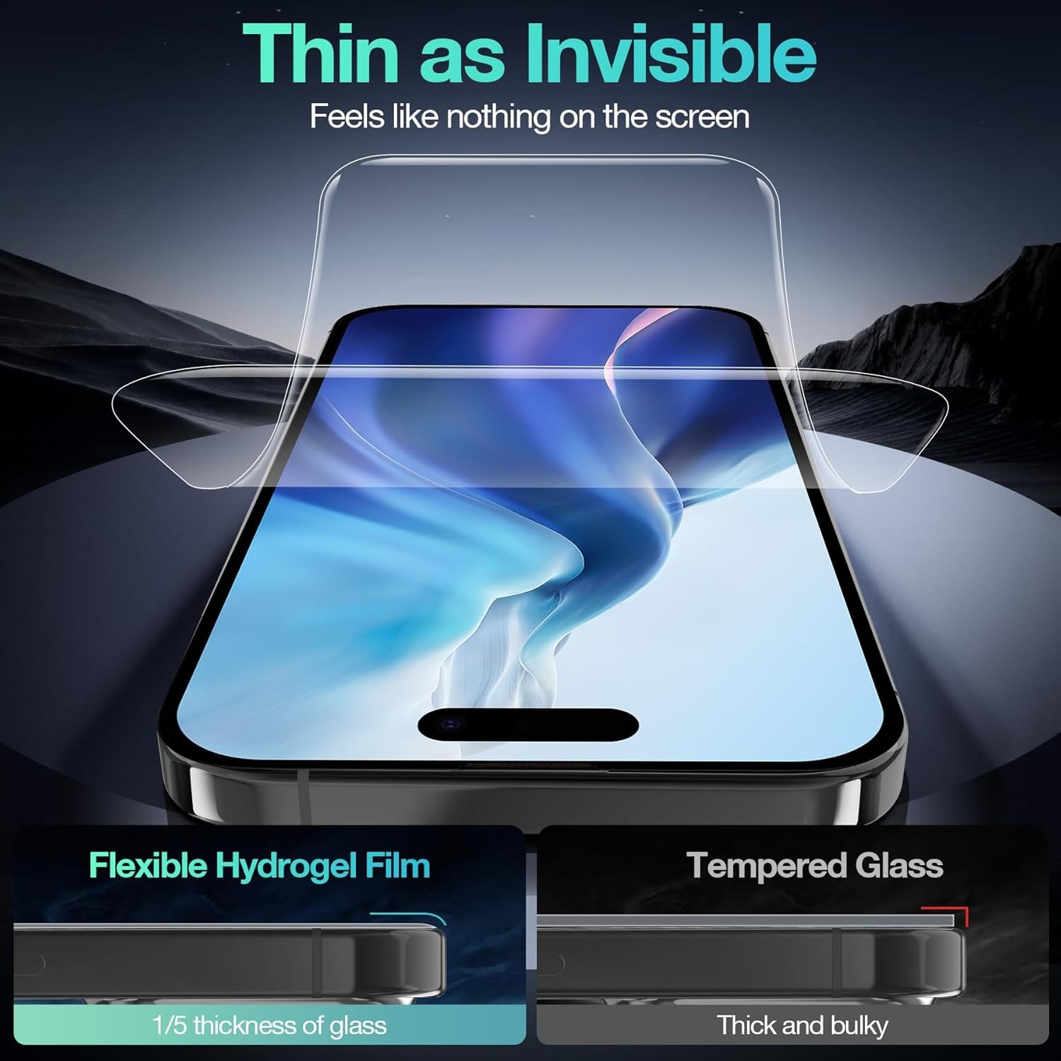 3PCS Flexible Film & Screen Protector for iPhone 17 Pro Max Non-breakable Thin