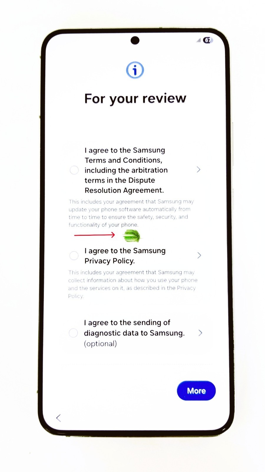 Samsung Galaxy S22+ 5G S906U1 256GB Unlocked Used Phone with Black Spot