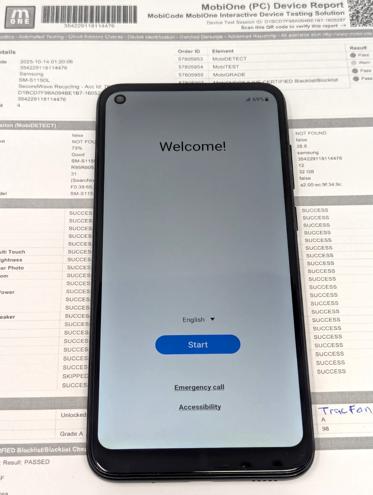 Samsung Galaxy A11 – 32 GB – Black (TracFone) – MobiCHECK: PASSED