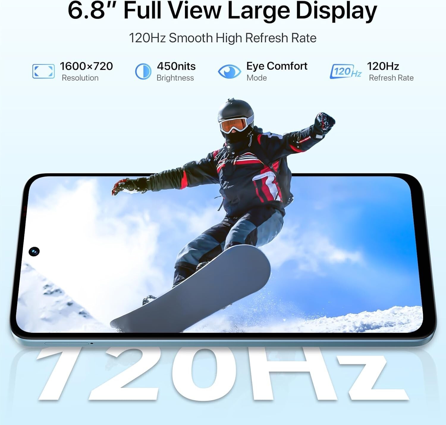 UMIDIGI Note 100A 8GB+256GB 6.8″ Dual SIM 20W Android 14 Unlocked Smartphone
