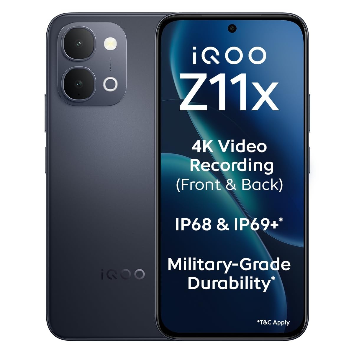 iQOO Z11x 5G (Black, 8GB RAM, 128 GB ) Dimensity 7400-Turbo Global Version.