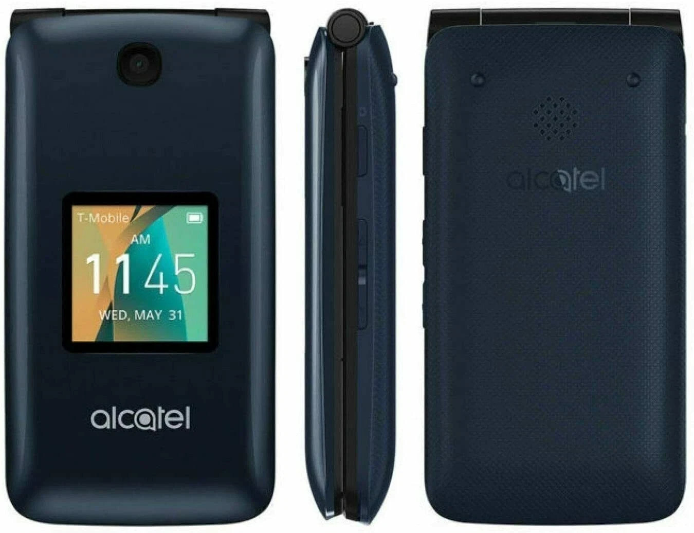 Alcatel Go Flip 4044W 4GB Blue T-Mobile 4G LTE GSM Senior Flip Phone Grade A