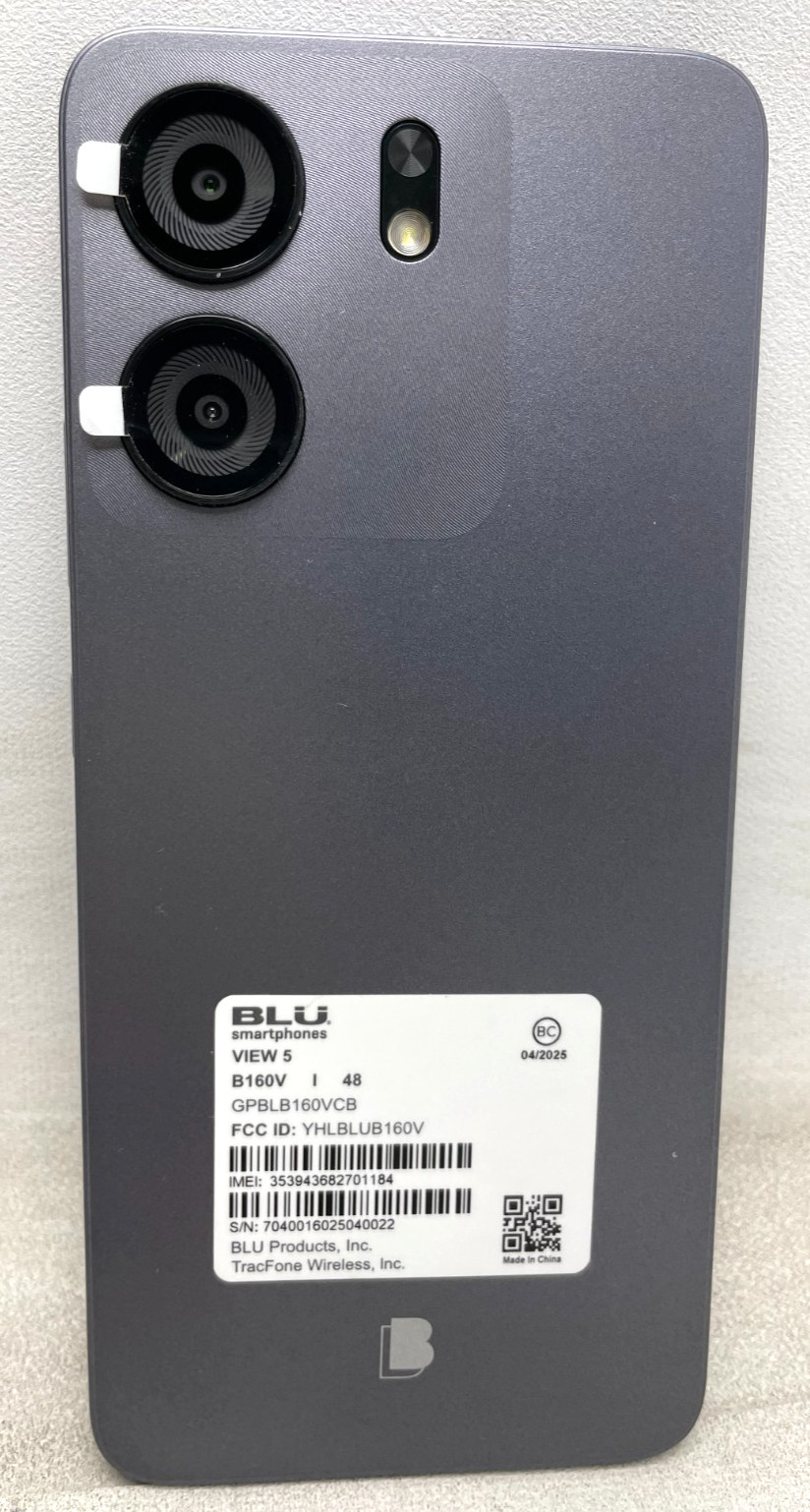 BLU View 5 B160V 64GB TracFone Locked 6.5″ Smartphone Android Dual Camera 13MP