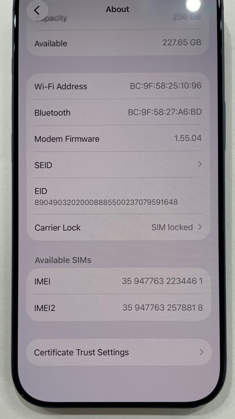 Apple iPhone 17 Pro 256GB Deep Blue MG7M4LL/A AT&T Locked, 100% Battery