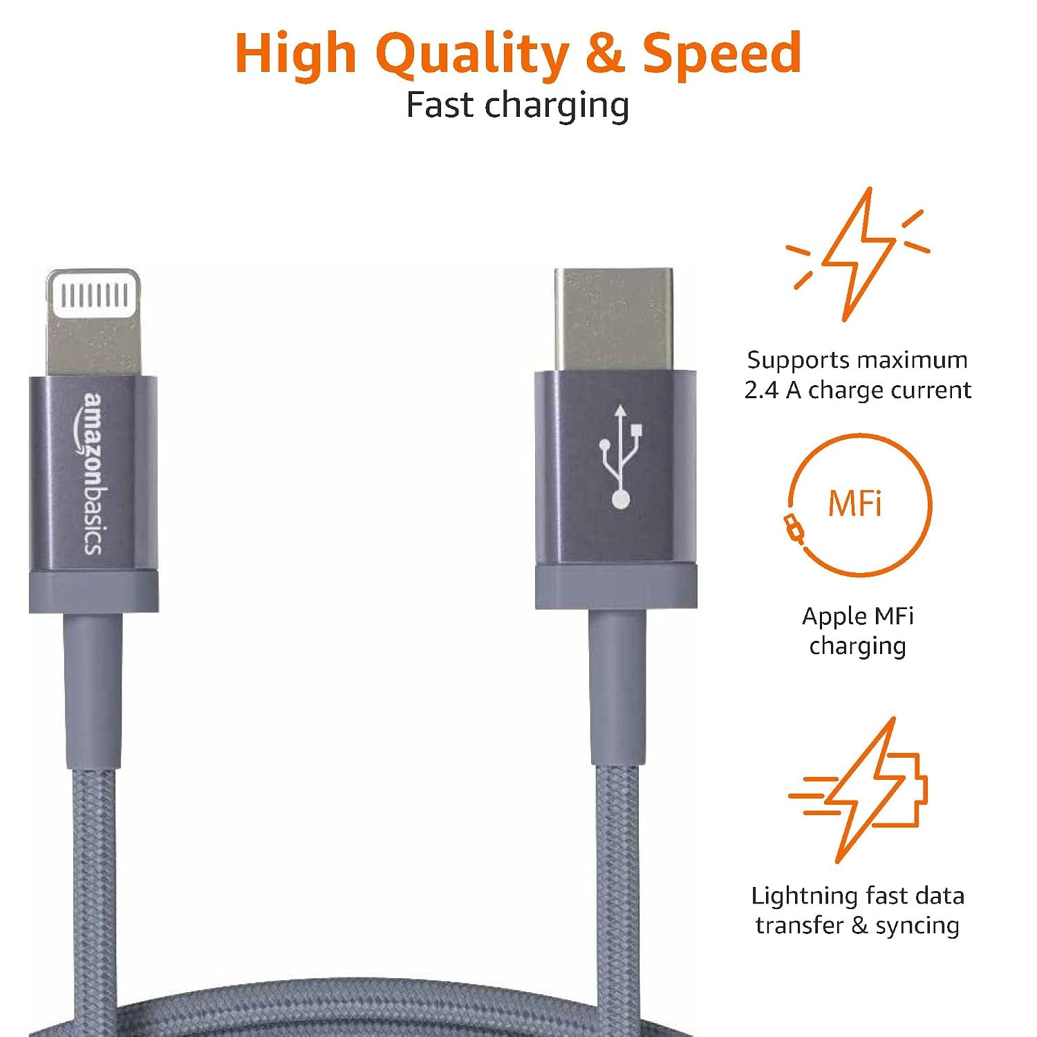 3Ft USB-C Fast Charger Adapter for Apple iPhone and iPad