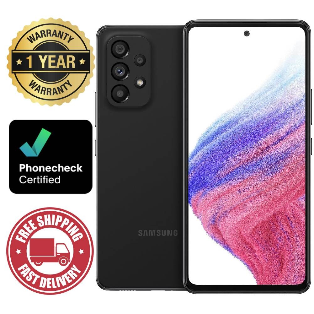 Samsung Galaxy A53 5G – 128 GB – Awesome Black (Spectrum) Smartphone – Very Good