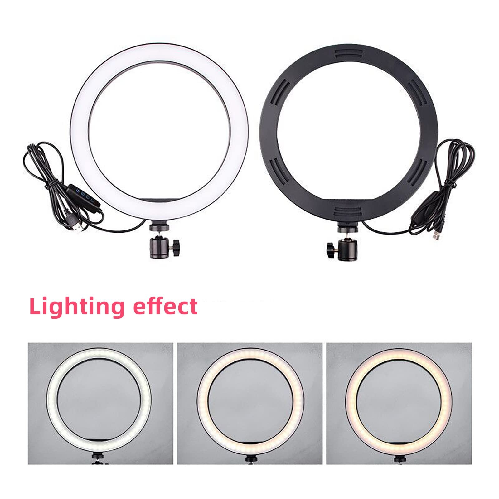 10 Inch Led Selfie Light Height Adjustable Protable Ring Lamp Tricolor Dimming 1